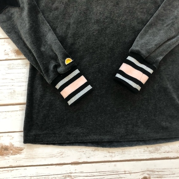 C & C California Grey Cold Shoulder Patch Sweater - Picture 5 of 7